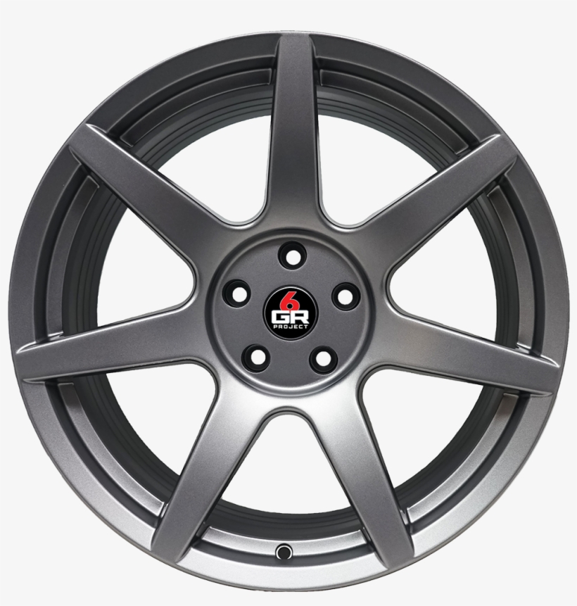 Project 6gr Seven Satin Graphite Finish - 7 Spokes Wheels, transparent png