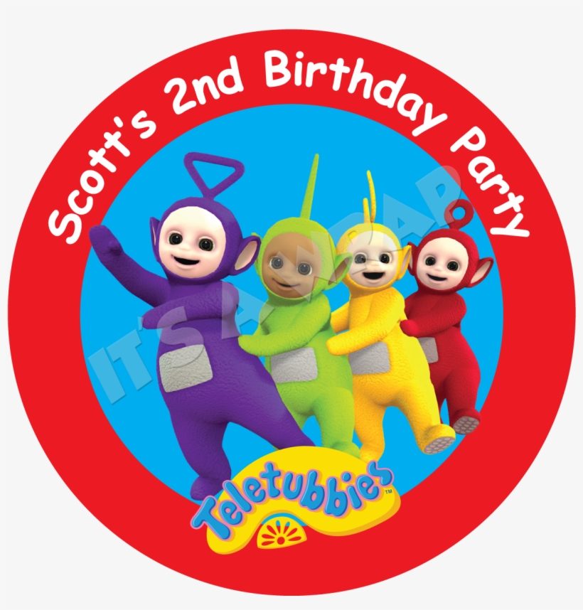 Teletubbies Party Box Stickers - Happy Birthday, transparent png