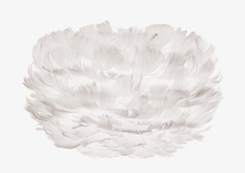 Eos Micro White Goose Feather Lampshade, transparent png