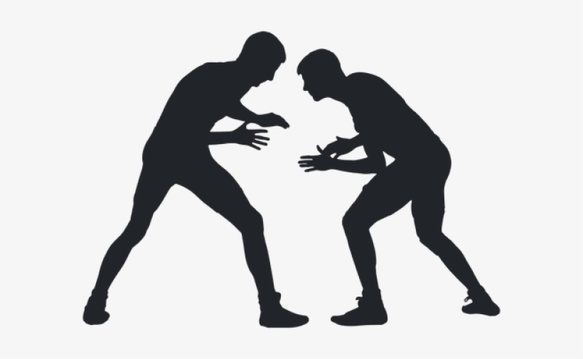 Wrestler Clipart Silhouette - Wrestling Silhouette, transparent png