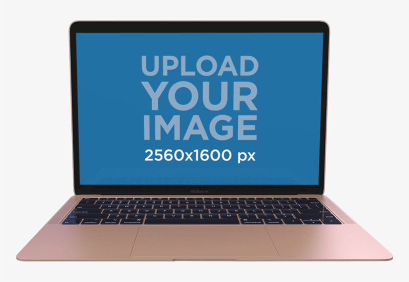 Mockup Of A Gold Macbook - Netbook, transparent png