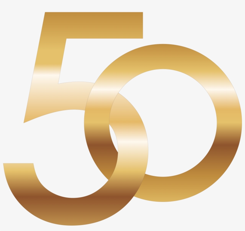50 Number Png Image - Gold Number 50 Png, transparent png