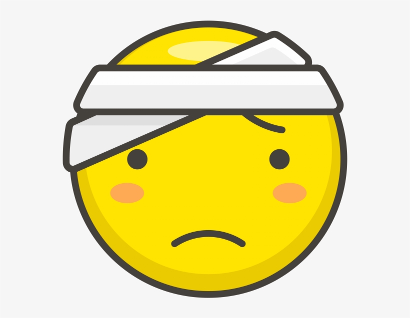 Face With Head Bandage Emoji - Icon, transparent png