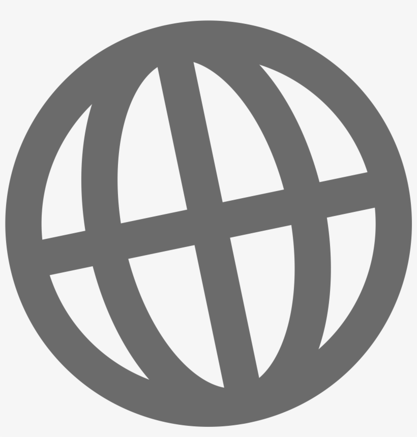 Internet Globe Icon - Internet Icon Png Grey, transparent png