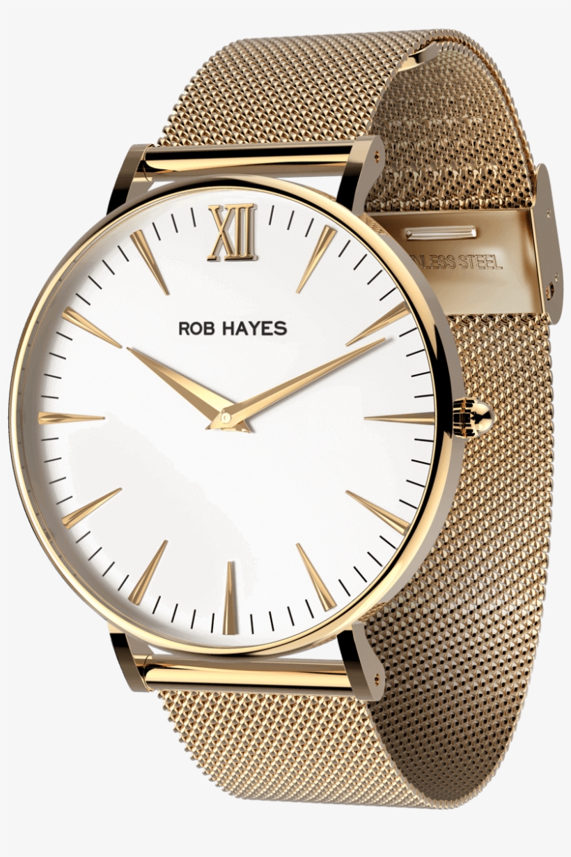 Gold/white Berkeley - Rob Hayes Watches, transparent png