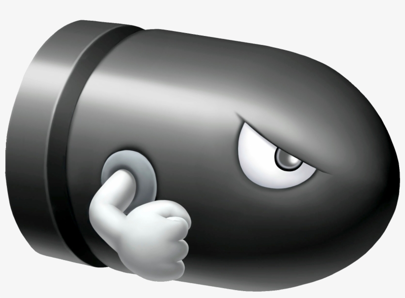 Bullet Bill Mkw2-1 - Cartoon, transparent png