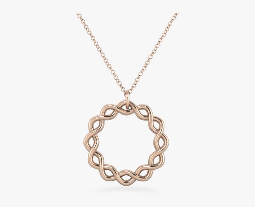 Solid Gold Infinity Wreath Necklace - Pendant, transparent png