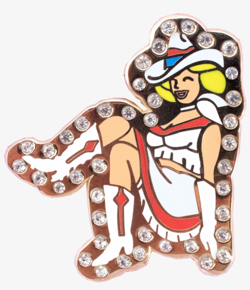 Rhinestone Cowgirl Pin - Cartoon, transparent png