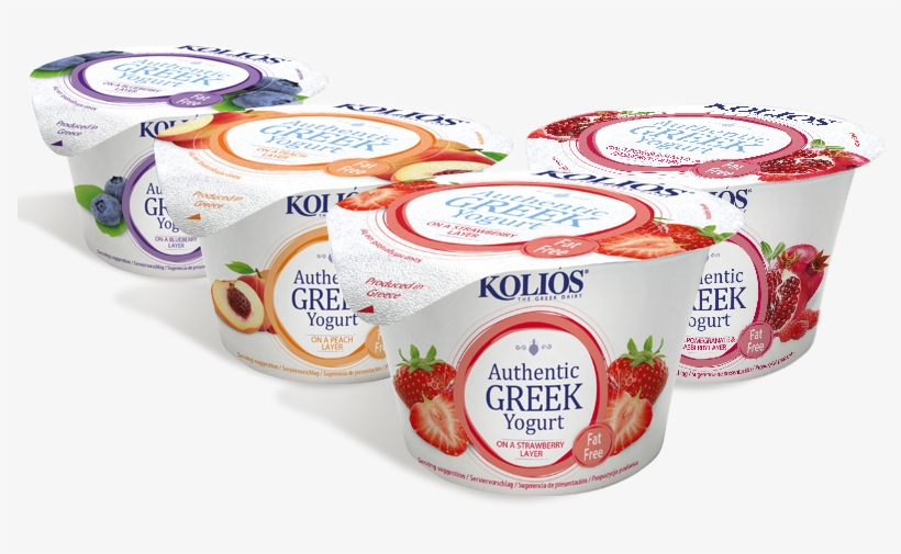 Authentic Greek Yogurt On A Fruit Layer - Kolios Greek Yogurt, transparent png