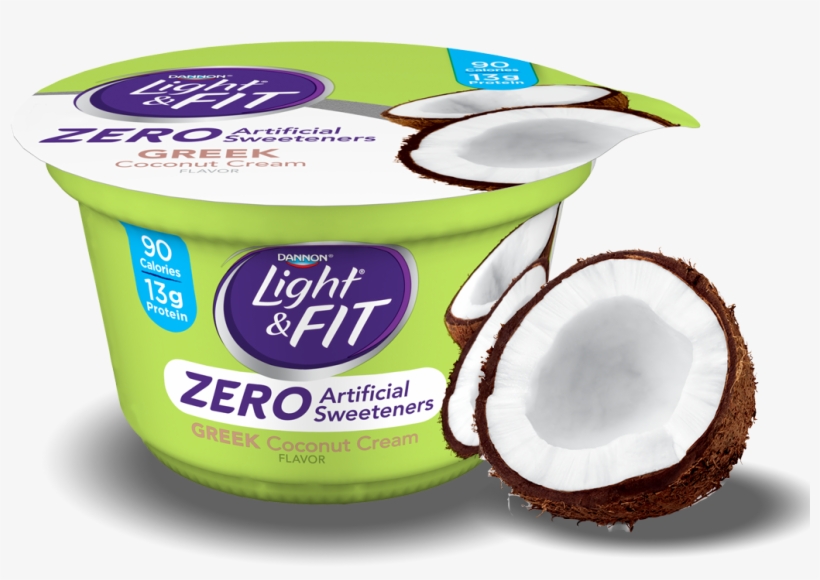 Coconut Cream Greek Nonfat Yogurt With Zero Artificial - Yogurt, transparent png