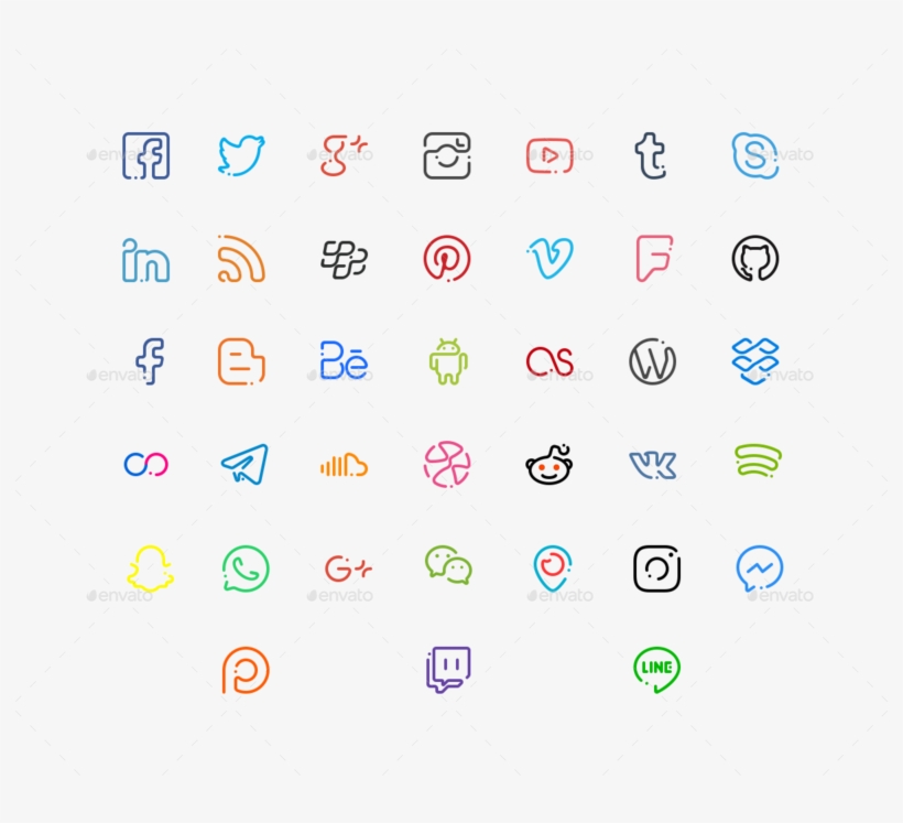 Media Icons Computer Social Free Clipart Hq - Icones Png Social Media, transparent png