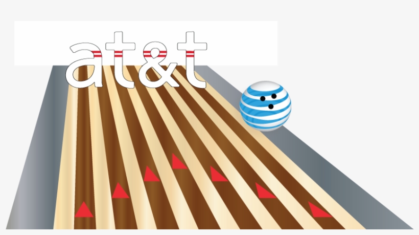 At&t Logo Gutterball - Ten-pin Bowling, transparent png