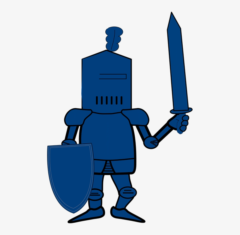Knight Shield Sword Medieval Weapon Protection - Click Art Knight, transparent png