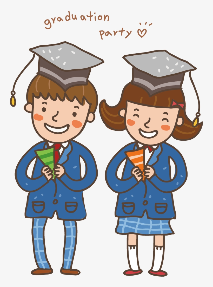Ceremony Clip Art Men And Women Students Ⓒ - Graduation Ceremony Clipart, transparent png