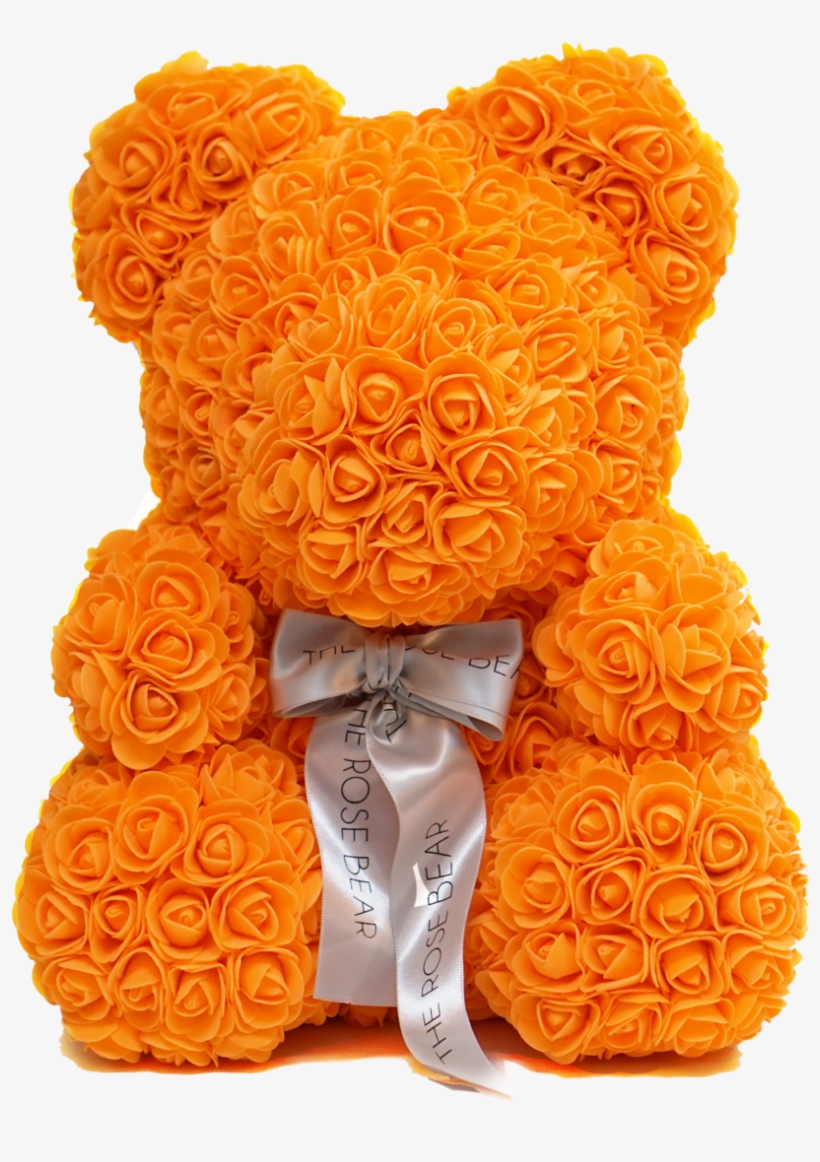 orange rose teddy bear