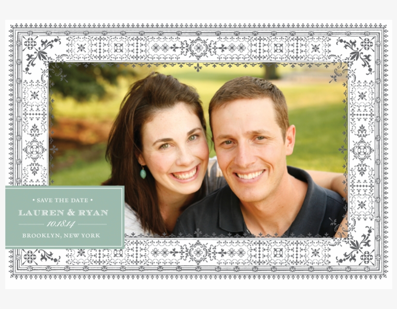 Filigree Border Save The Date - Picture Frame, transparent png