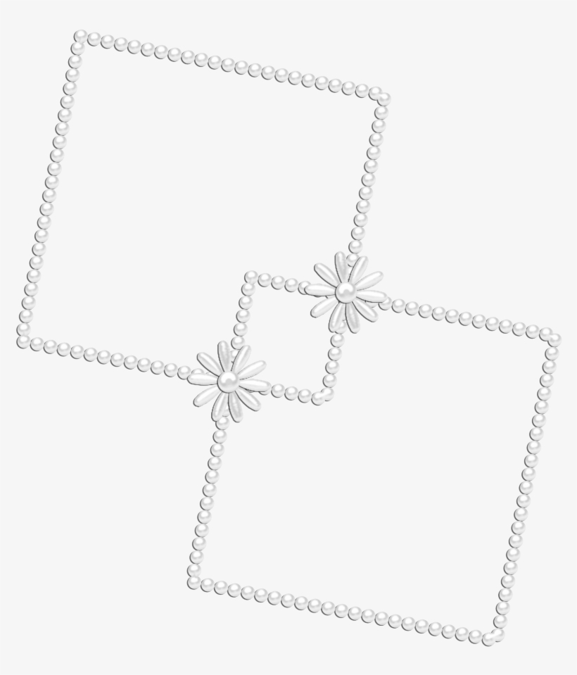 Mq Pearl Pearls Frame Frames Border Borders - Cross, transparent png