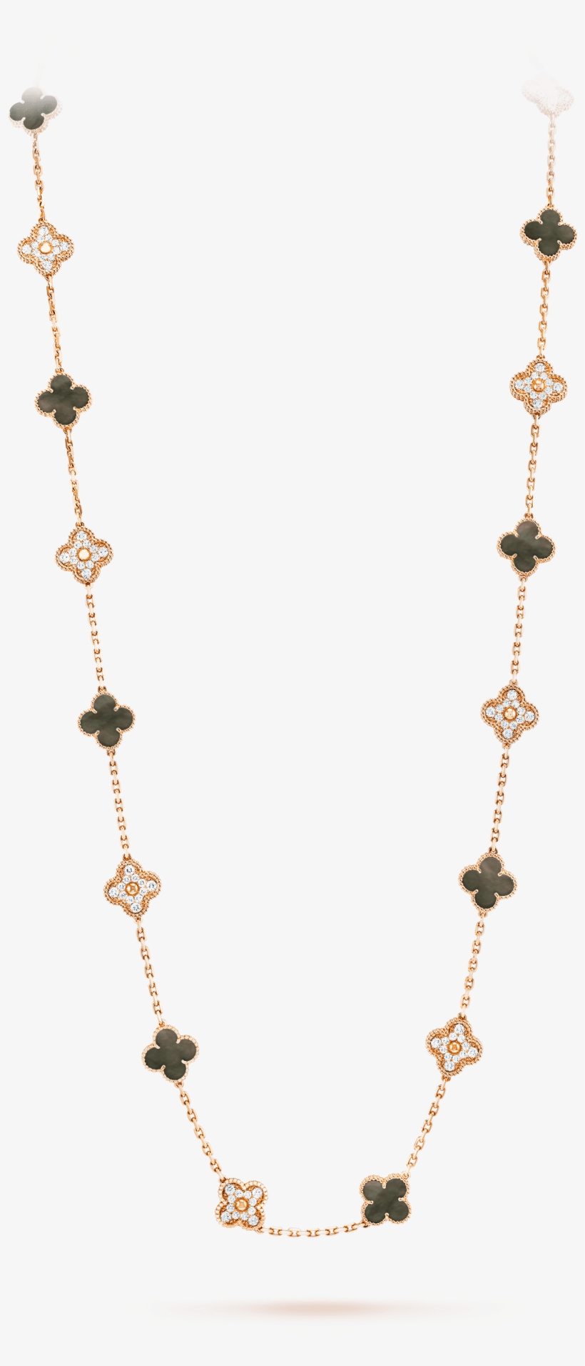 Vintage Alhambra Long Necklace, 20 Motifs - Van Cleef And Arpels Long Necklace Alhambra 20 Motifs, transparent png