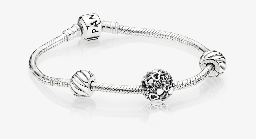 Clip Black And White Library Local Bundle Bracelet - Pandora Pulsera Moments Charms, transparent png