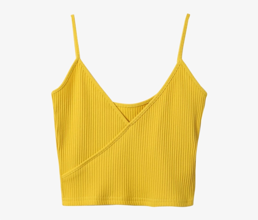 Crop Top Png Yellow Ribbed Crop Top 558x744 PNG Download PNGkit