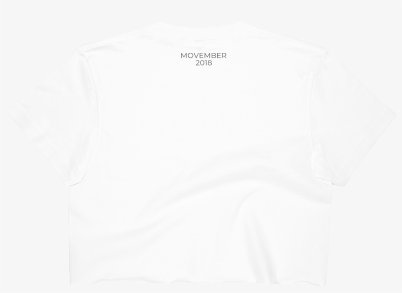 Movember White Crop Top - Active Shirt, transparent png