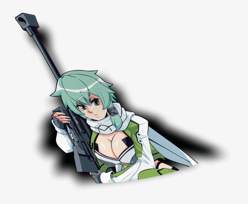 Sinon Peeker Sticker - Cannon, transparent png