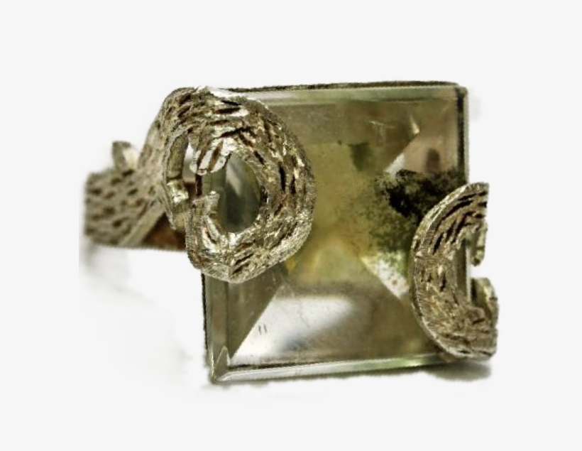 Scroll Square Ring $325 - Engagement Ring, transparent png