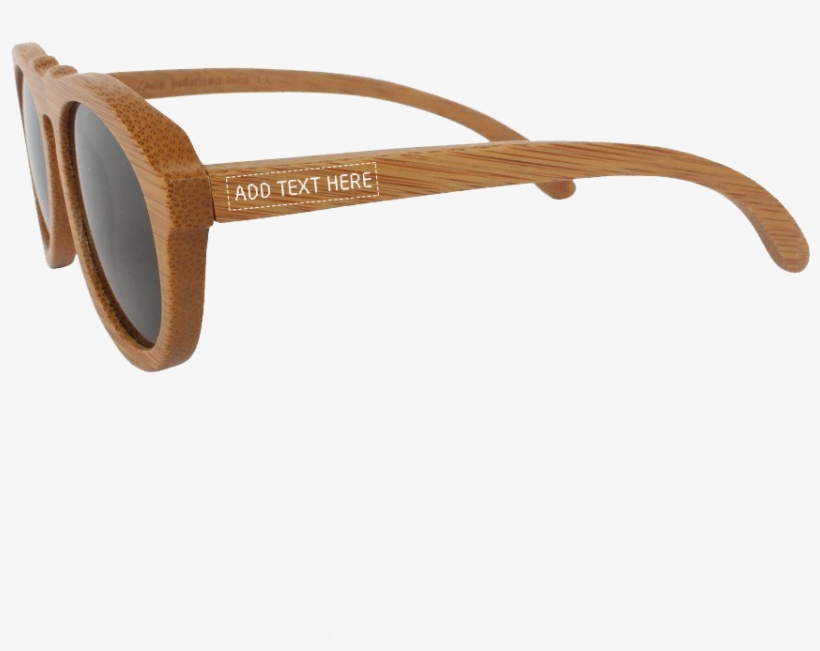Brown Bamboo Wood Round Sunglasses - Plastic, transparent png
