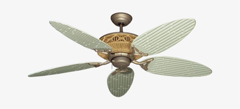 Picture Of Tiki Antique Bronze With 52" Outdoor Bamboo - Ceiling Fan, transparent png