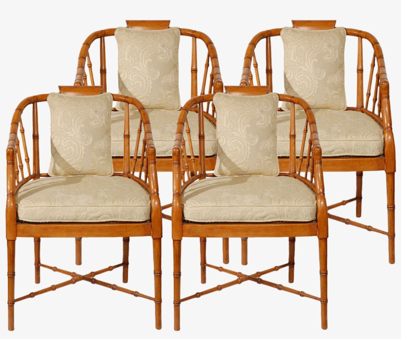 A Sleek Faux Bamboo Frame Takes Shape In The Classic - Chair, transparent png