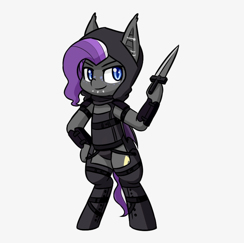 Rice, Bat Pony, Dagger, Ear Piercing, Female, Hood, - Cartoon, transparent png