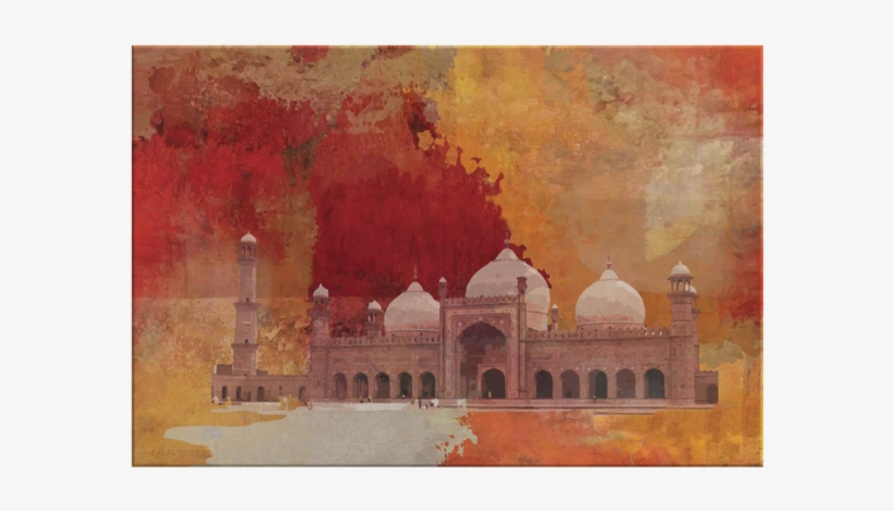 Islamic Canvas Print - Badshahi Mosque, transparent png