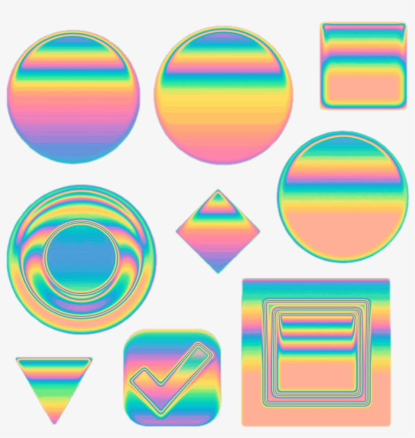 Holo Tumblr Vaporwave Aesthetic - Circle, transparent png