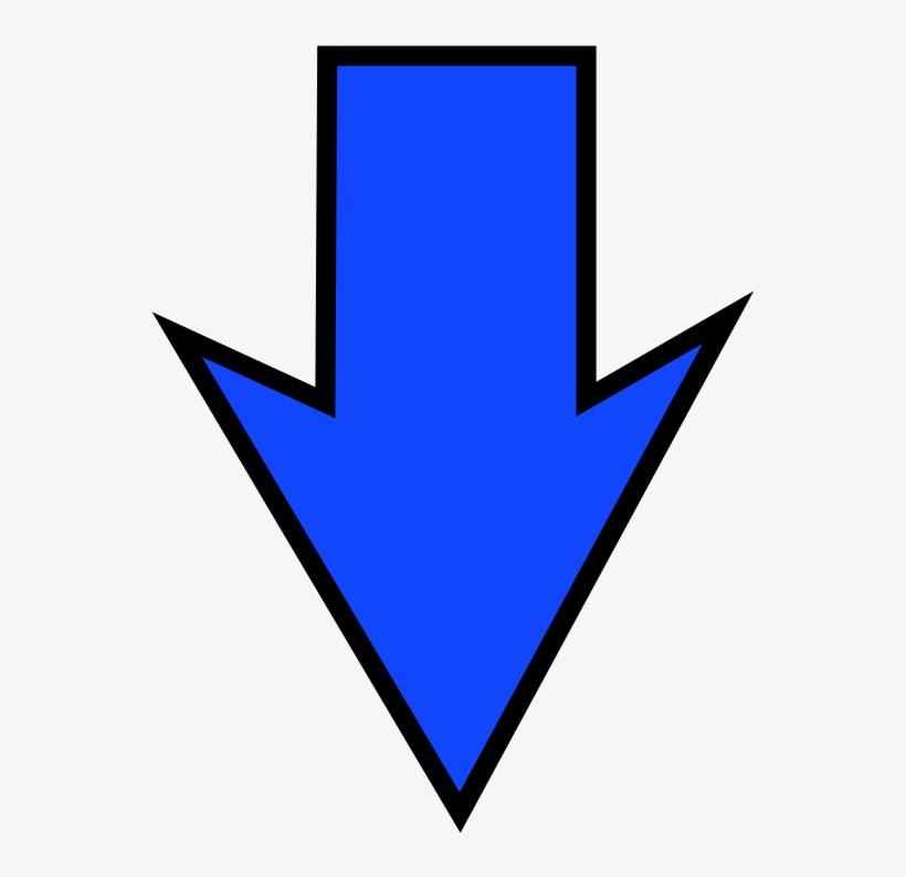 Royalty Free At Getdrawings Com Free For Personal Use - Blue Arrow Down Png, transparent png