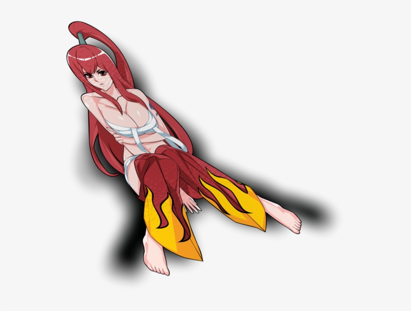 Erza Scarlet Waifu Sticker - Illustration, transparent png