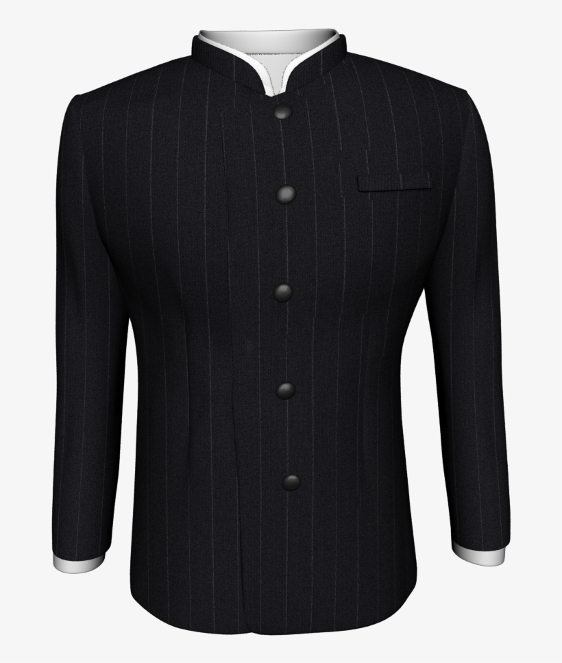 Black Stripes Bandhgala Jacket - Veste Philipp Plein Noir, transparent png
