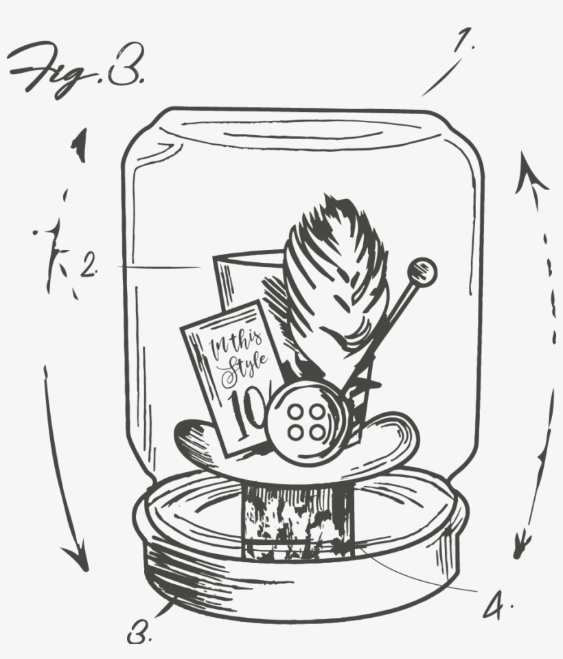 Mad Hatter Inspired Wonderland Jar - Cartoon, transparent png