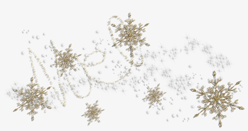 Golden-snowflake - Motif, transparent png