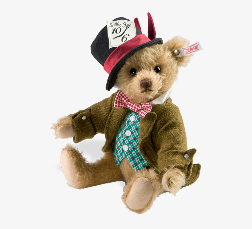 Steiff Mad Hatter Teddy Bear - Alice In Wonderland Teddy Bear, transparent png