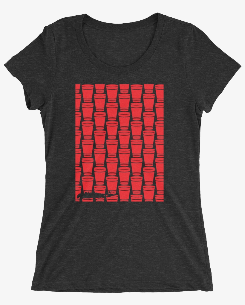 Women's Long Boi Red Cup "all Over" - Sonya Deville T Shirt, transparent png