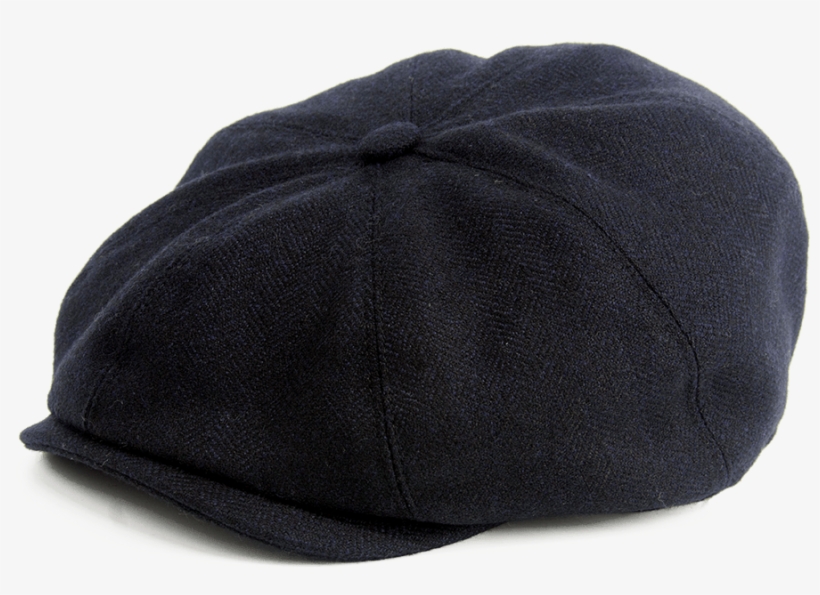 Cromore 8 Panel Pure Wool Black Herringbone Cap By - Baseball Cap, transparent png