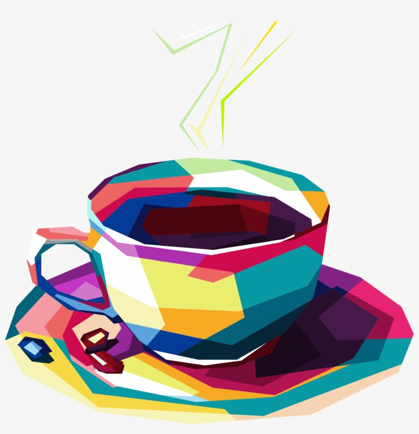 Big Image - Coffee Pop Art Illustration, transparent png