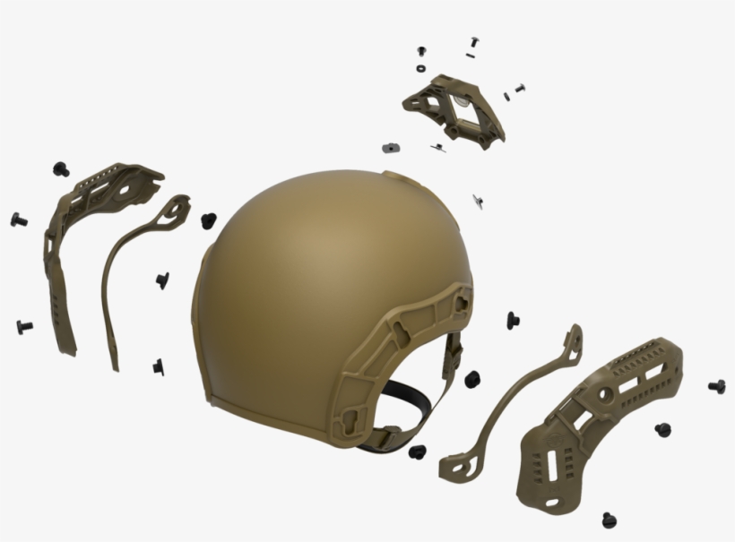 Flux Ballistic Helmet Exploded View - Helicopter, transparent png