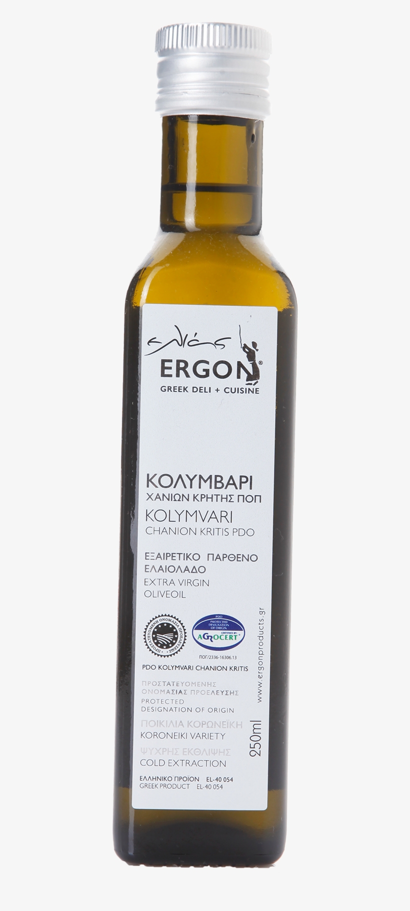 Olive's Ergon Extra Virgin Oliveoil Pdo Kolymvari Chania - Bottle, transparent png