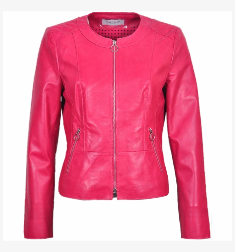 Women's Short Collarless Leather Jacket Sr730024 - Jacket, transparent png