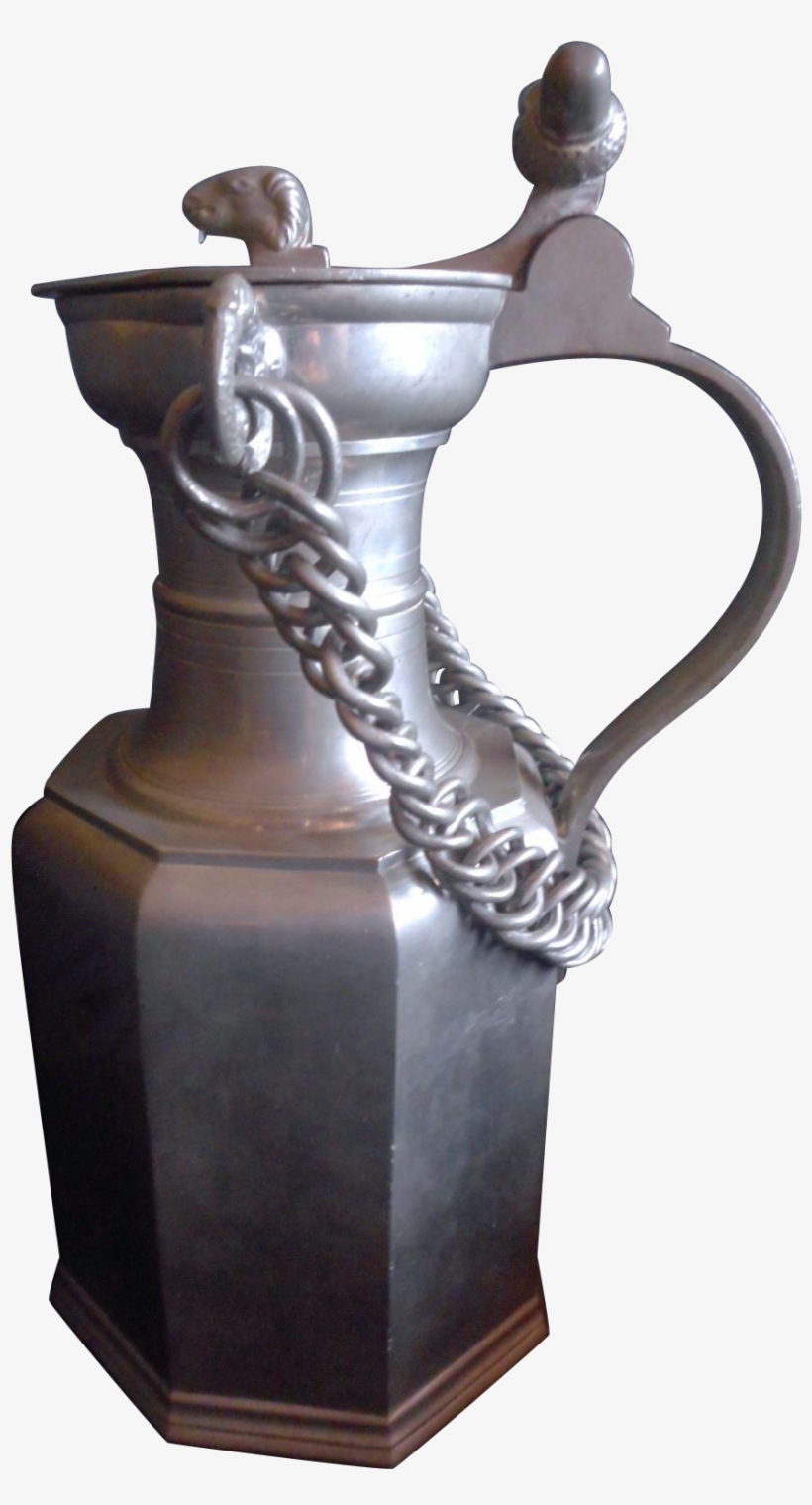 Pewter Milk Tankard Goat Head,swiss Made For Black - Antique, transparent png