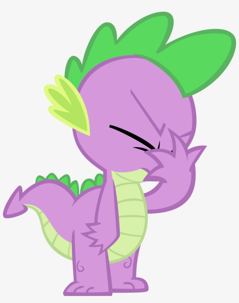 Facepalm Transparent Background - Spike Is Eating Rarity, transparent png