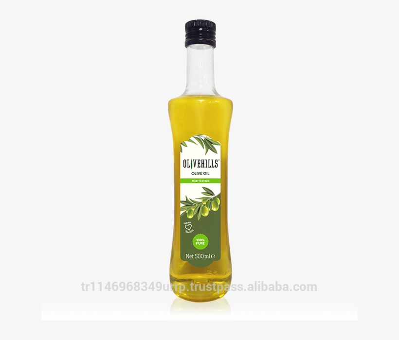 Pure Olive Oil - Glass Bottle, transparent png