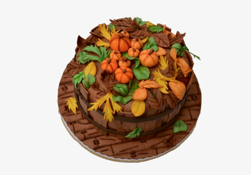 Changing Colour Leaves Cake - Chocolate Cake, transparent png