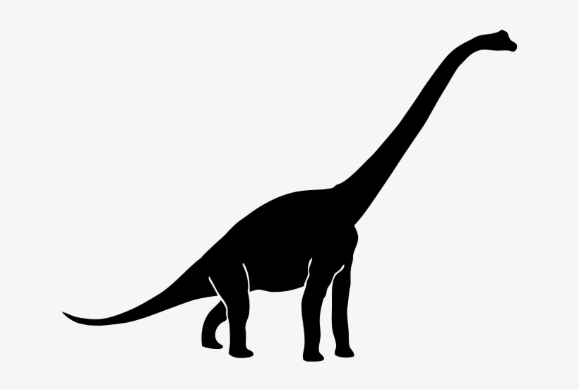 File - Sauropode Silhouette - Svg - Brachiosaurus Silhouette Png, transparent png